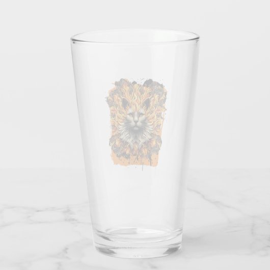 Fiery Inferno Cat Glas (Achterkant)