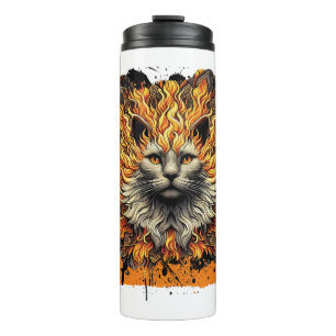 Fiery Inferno Cat Thermosbeker