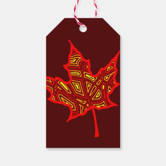Fiery Leaf Cadeaulabel (Voorkant)