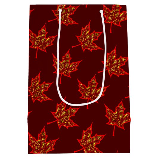 Fiery Leaf Medium Cadeauzakje (Achterkant)