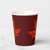 Fiery Leaf Paper Cup Papieren Bekers (Links)