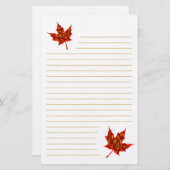 Fiery Leaves Briefpapier (Voorkant / Achterkant)