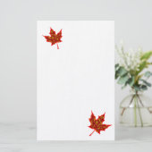 Fiery Leaves Briefpapier (Staand voorkant)