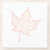 Fiery Leaves Glazen Onderzetter (Achterkant)