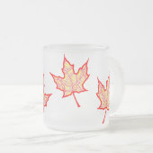 Fiery Leaves Matglas Koffiemok (Voorkant rechts)