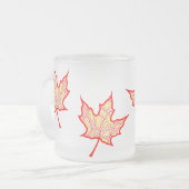 Fiery Leaves Matglas Koffiemok (Voorkant links)