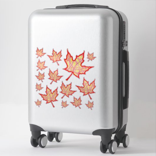 Fiery Leaves Sticker (Koffer)