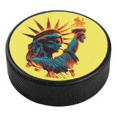 Fiery Liberty Hockey Puck (3/4)