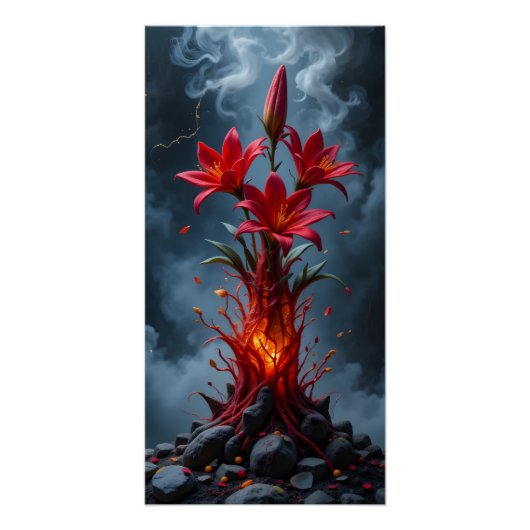 Fiery Lily Fantasy Perfect Poster (Voorkant)