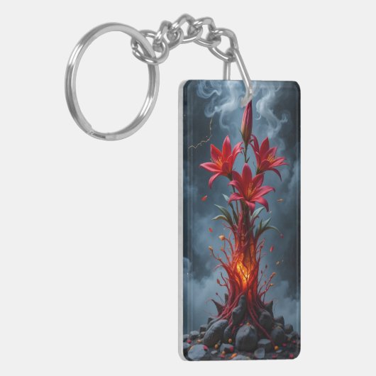 Fiery Lily Fantasy Sleutelhanger (Voorkant Links)