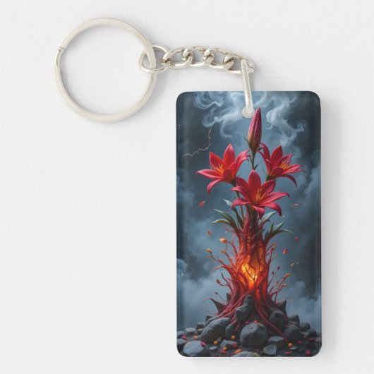 Fiery Lily Fantasy Sleutelhanger (Voorkant)
