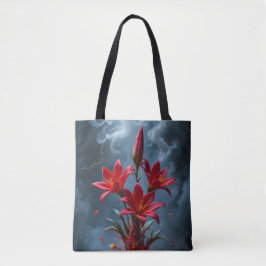 Fiery Lily Fantasy Tote Bag