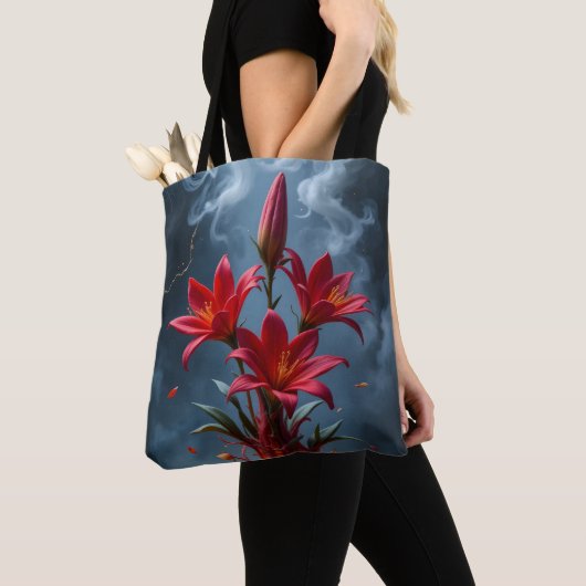 Fiery Lily Fantasy Tote Bag (Dichtbij)