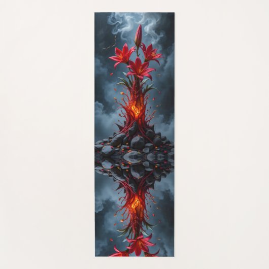 Fiery Lily Fantasy Yogamat (Voorkant)
