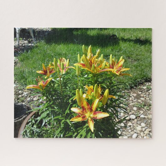 Fiery Lily Flower Legpuzzel (Horizontaal)