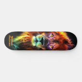 Fiery Lion Glowing Cool Style Persoonlijk Skateboard (Horizontaal)