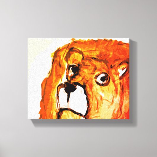 Fiery Lion Stretched Canvas Afdrukken (Voorkant)