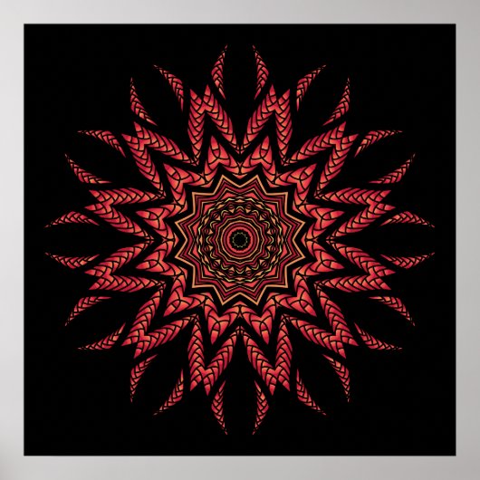 Fiery Mandala Poster (Voorkant)