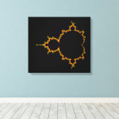 Fiery Mandelbrot Set gewikkeld canvas (Insitu (Houten vloer))