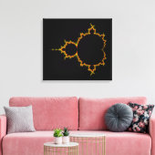 Fiery Mandelbrot Set gewikkeld canvas (Insitu (Woonkamer))