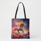 Fiery Mane Horse Tote Bag (Voorkant)