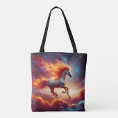 Fiery Mane Horse Tote Bag (Achterkant)