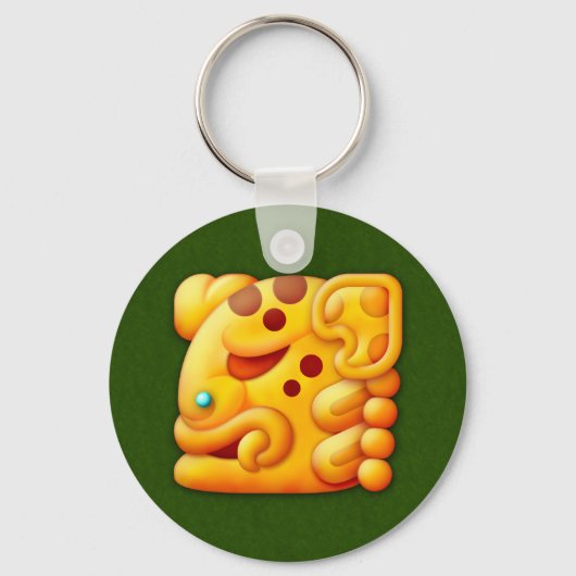 Fiery Maya Animal Head Sleutelhanger (Voorkant)