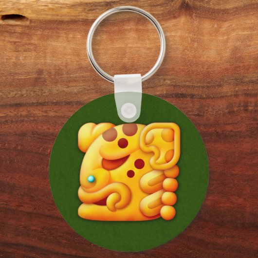 Fiery Maya Animal Head Sleutelhanger (Voorkant)