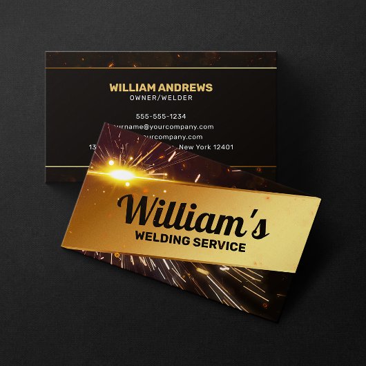 Fiery & Moderne Lassenaannemer Metaalfabrikant Visitekaartje