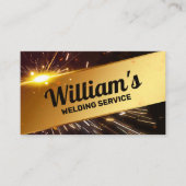 Fiery & Moderne Lassenaannemer Metaalfabrikant Visitekaartje (Voorkant)