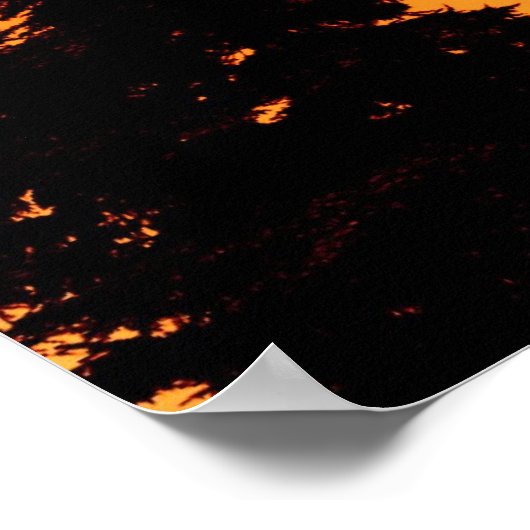 Fiery Mountain Scene Poster (Hoek)