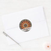 Fiery Naaldwerk caleidoscoop Ronde Sticker (Envelop)