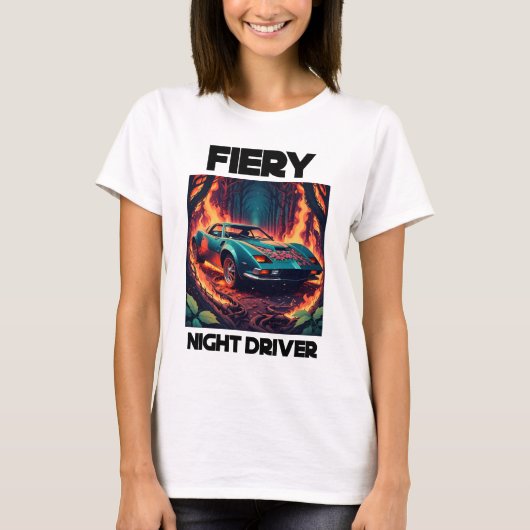 Fiery Night Driver T-shirt (Voorkant)