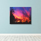 Fiery Night Sky Canvas Afdruk (Insitu (Houten vloer))