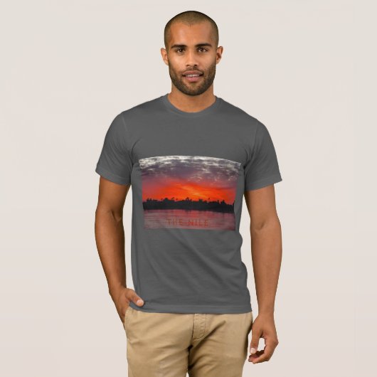 Fiery Nile River Sunset T-Shirt (Voorkant volledig)