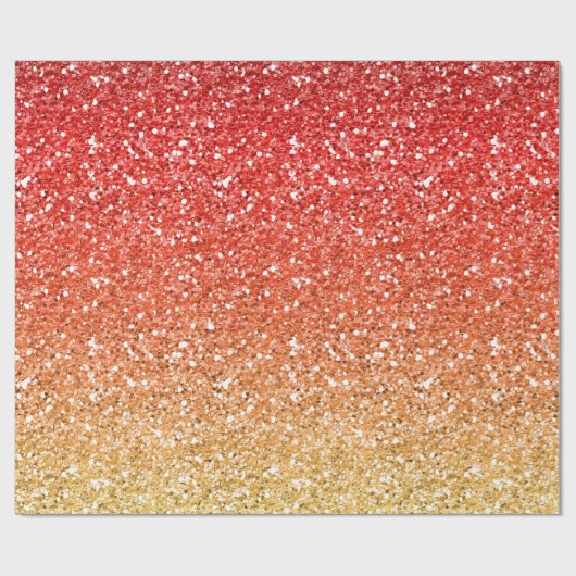 Fiery Ombre met Glitter Effect Cadeaupapier (Vlak)