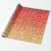 Fiery Ombre met Glitter Effect Cadeaupapier (Uitgerold)