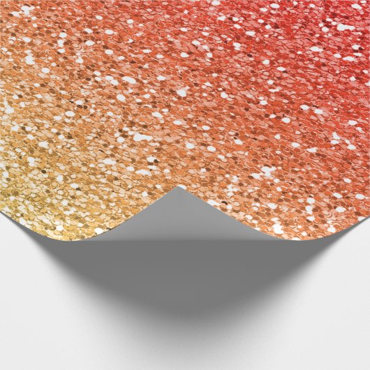 Fiery Ombre met Glitter Effect Cadeaupapier (Hoek)