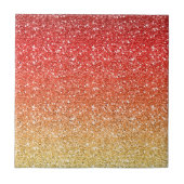 Fiery Ombre met Glitter Effect Tegeltje (Voorkant)