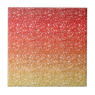 Fiery Ombre met Glitter Effect Tegeltje