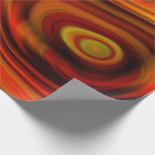 Fiery Oranje and Yellow Swirly Pattern Cadeaupapier (Hoek)