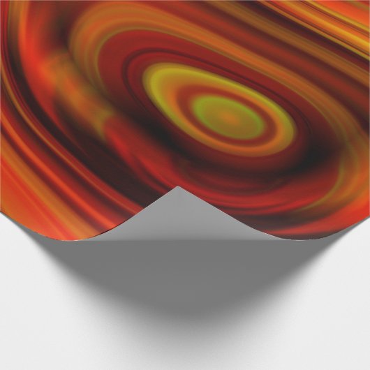 Fiery Oranje and Yellow Swirly Pattern Cadeaupapier (Hoek)