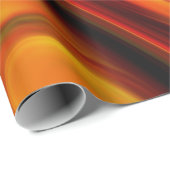 Fiery Oranje and Yellow Swirly Pattern Cadeaupapier (Rol Hoek)