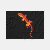 Fiery Oranje Gecko Fleece Deken (Voorkant (Horizontaal))