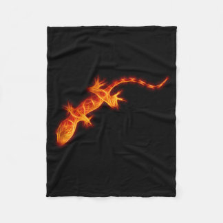 Fiery Oranje Gecko Fleece Deken