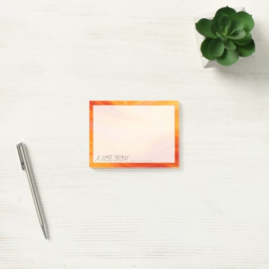 Fiery Oranje Gold Marble Post-it Notes (Kantoor)