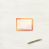 Fiery Oranje Gold Marble Post-it Notes (Op bureau)