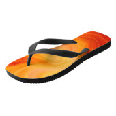 Fiery Oranje gouden marmeren Teenslippers (Schuin)