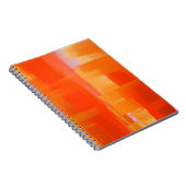 Fiery Oranje Rode Abstracte Energie Notitieboek (Rechterzijde)