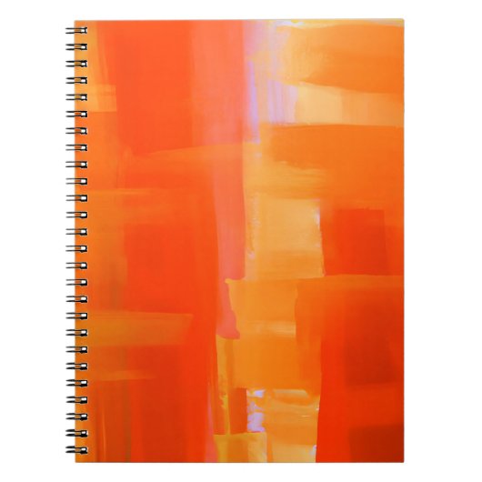 Fiery Oranje Rode Abstracte Energie Notitieboek (Voorkant)